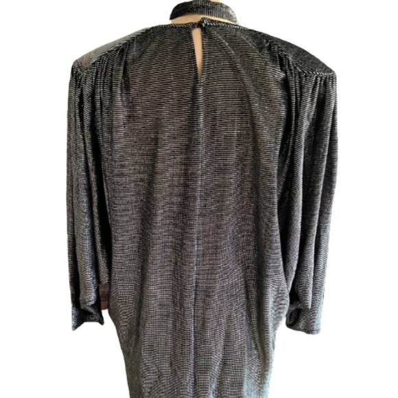 Vintage 80s  Miss Renfrew silver tunic dress with belt - Picture 8 of 17